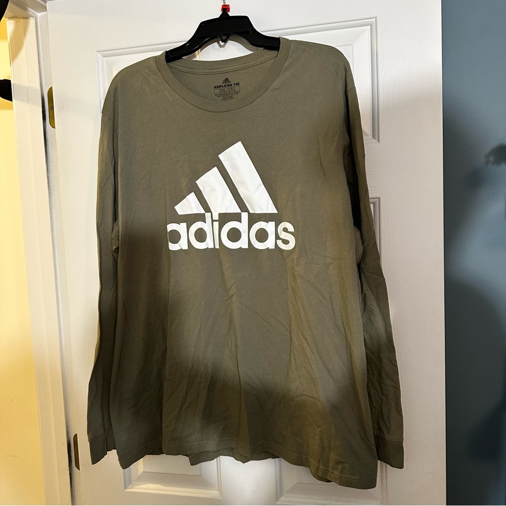 Adidas Amplifier Tee Long Sleeve XXL Olive Green